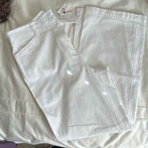 Talbots white wide leg pants